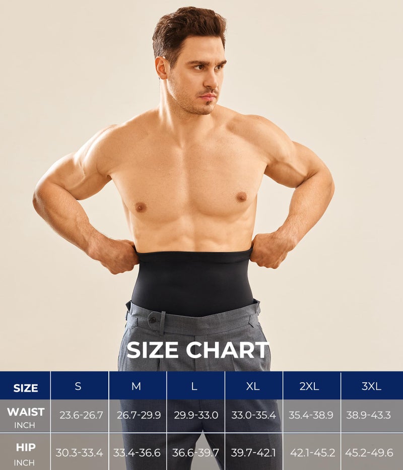 TAILONG Men Tummy Control Shorts High Waist Slimming Underwear Body Shaper Seamless Belly Girdle Boxer Briefs (Black with Fly, XL) - Image 5